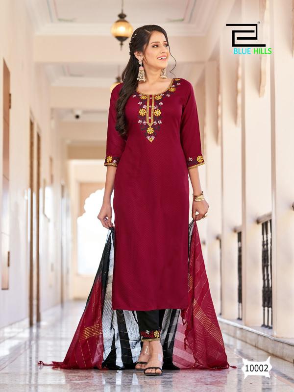 Blue Hills Skyline Vol 10 Fancy Kurti With Bottom Dupatta Collection